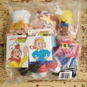 Vintage Kellog's Bean Bag Breakfast Bunch Snap Crackle Pop Plush Dolls 1997